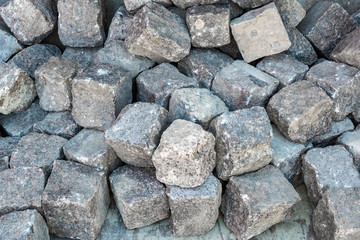 Stones for construction work. Background