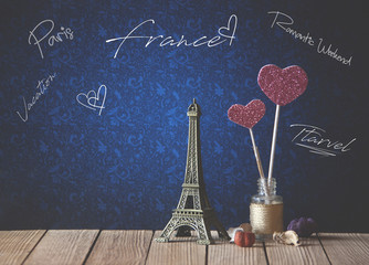 Eiffel tower in Paris, city of love, France, travel tourism and adventure