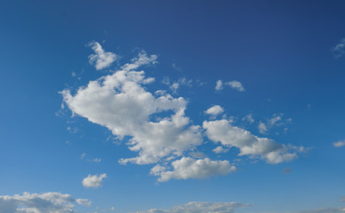 White clouds with blue sky