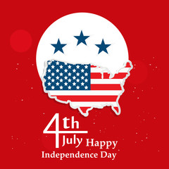 Illustration of background for USA Independence day