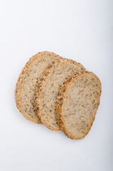 Bread photography, white background