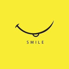 Obraz premium Smile Vector Template Design Illustration