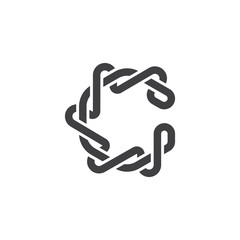 Initial letter C connetc logo design template