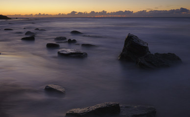 Fototapeta na wymiar Ocean scene during Sunrise