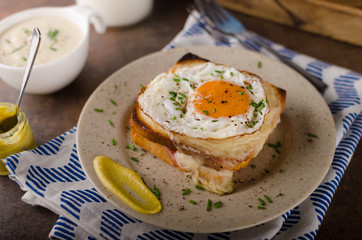 Croque madame sandwich, delish food