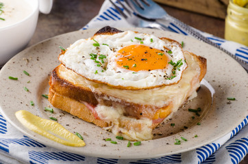 Croque madame sandwich, delish food