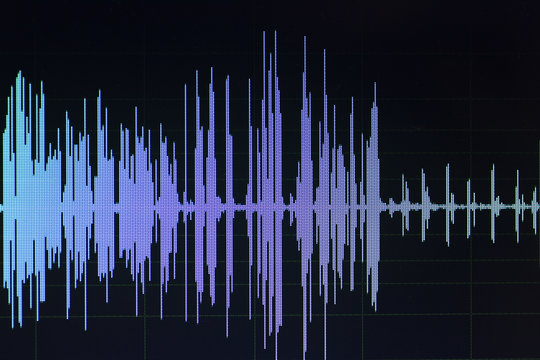 Audio sound wave studio editing