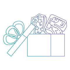 gift with fifteen number with stars pattern