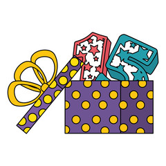 gift with fifteen number with stars pattern