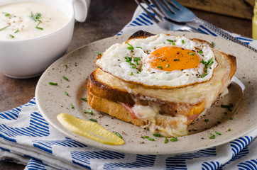 Croque madame sandwich, delish food