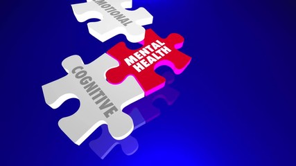 Mental Health Psychological Behavioral Cognitive Emotional Puzzle 3d Animation