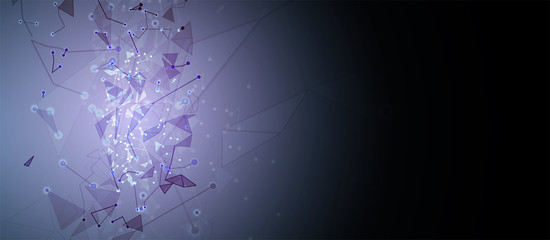 Neural network concept. Connected cells with links. High technology process. Abstract background