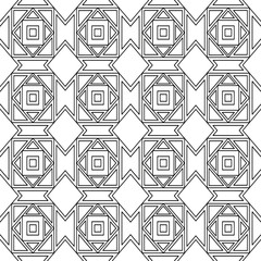 Abstract seamless black and white pattern