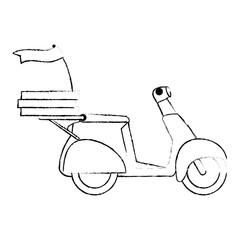 delivery service motorcycle icon