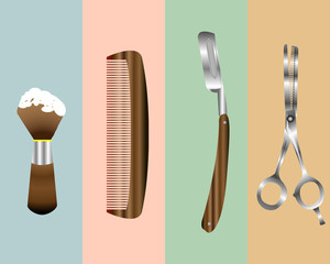 a set of hair stylist and Barber