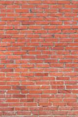 Texture of a red brick wall background
