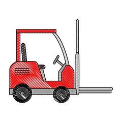 forklift vehicle isolated icon vector illustration design