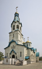 Fototapeta na wymiar Cathedral in Yuzhno-Sakhalinsk. Sakhalin island. Russia