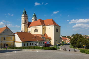 Fototapeta na wymiar Church of the Assumption in Valtice, South Moravia, Czech Republic