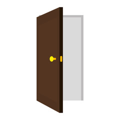 door open isolated icon vector illustration design