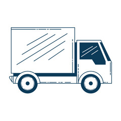 delivery truck isolated icon vector illustration design