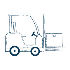 forklift vehicle isolated icon vector illustration design