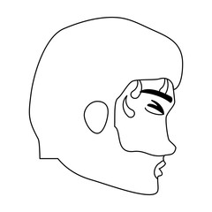 man with fever icon over white background, vector illustration