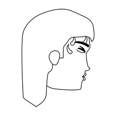 woman with fever icon over white background, vector illustration