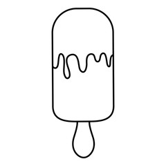 ice cream bar icon over white background, vector illustration