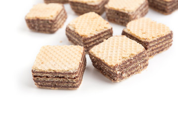 wafer chocolate isolated on white background