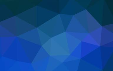 Fototapeta premium Light BLUE vector gradient triangles texture.