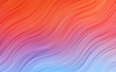 Light Blue, Red vector background with bent lines.