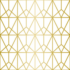 Fototapeta premium Luxury Geometric Pattern. Seamless Vector Lines. Golden Look.