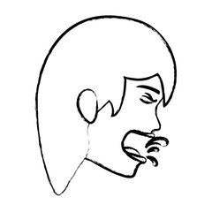 woman with tuberculosis icon over white background, vector illustration