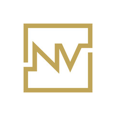 two letter logo line square NA TO NZ