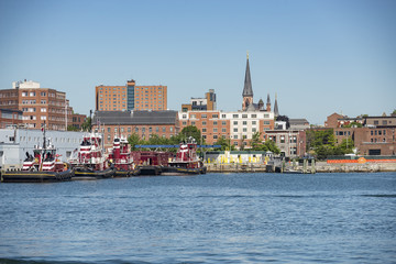 View of Portland Harbor in Maine