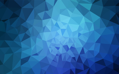 Obraz premium Light BLUE vector gradient triangles template.