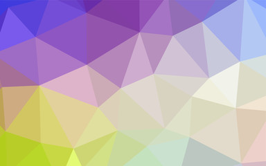 Obraz premium Light Yellow vector gradient triangles template.