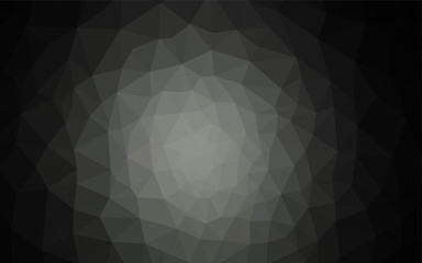 Dark Gray vector gradient triangles pattern.
