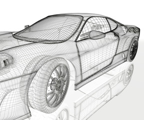 Naklejka premium Sport car model