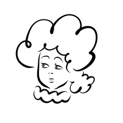 Young lady with a lush vintage hairdo