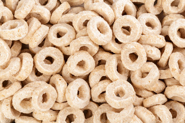 Corn rings for breakfast as a background