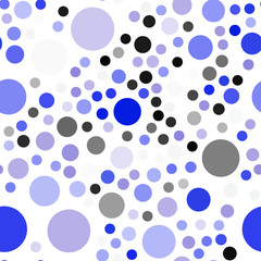 Light Pink, Blue vector seamless background with bubbles.