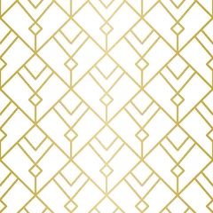 Tapeten Luxuriöses geometrisches Muster. Nahtlose Vektorlinien. Goldener Blick. © Aylin Art Studio