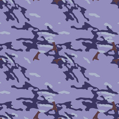 Camo background in different shades of violet and brown colors