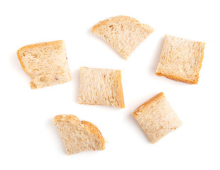 whole wheat bread, isolated on white background
