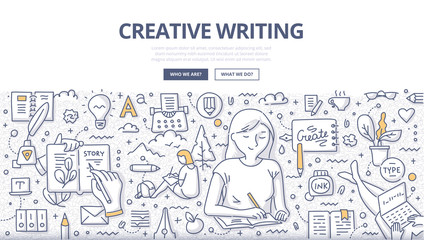 Creative Writing Doodle Concept