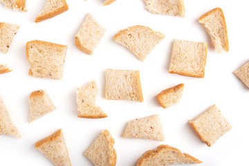 whole wheat bread, isolated on white background