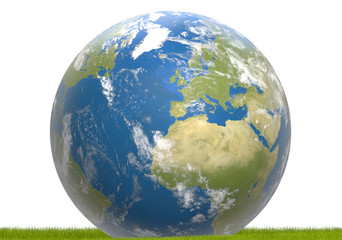 earth globe 3D-illustration. elements of this image furnished by NASA