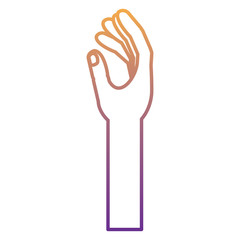 arm icon over white background, vector illustration